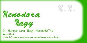 menodora nagy business card